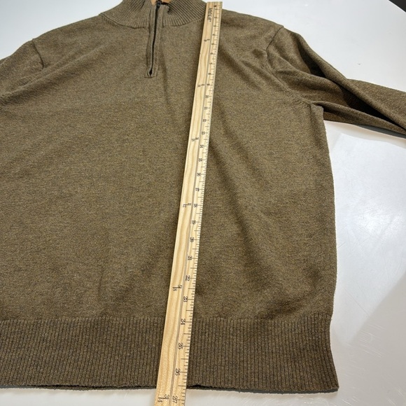 J. Crew 1/4 Zip Sweater Brown Size Large - Picture 5 of 6